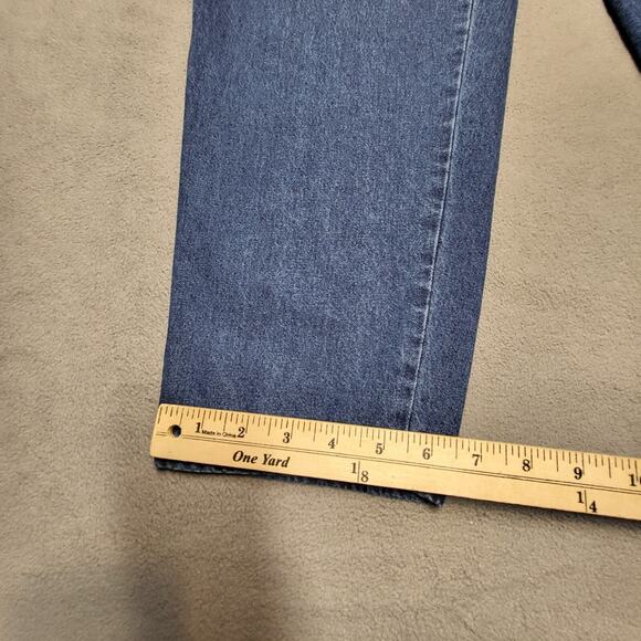 Vintage 90s Dockers Jeans Womens 16 Blue Pleated Mom Denim Distressed - Picture 6 of 11